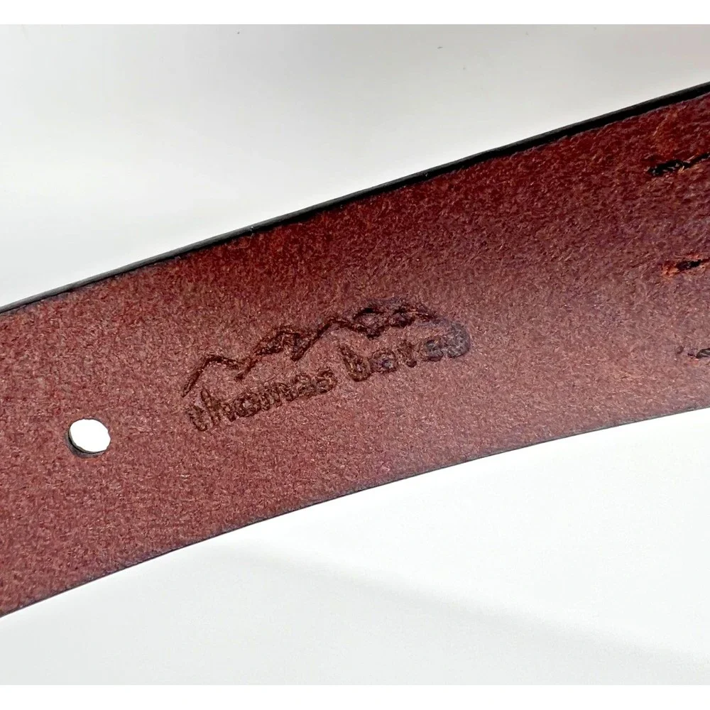 Thomas Bates Belt Mens 30 Brown‎ Leather